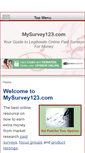 Mobile Screenshot of mysurvey123.com